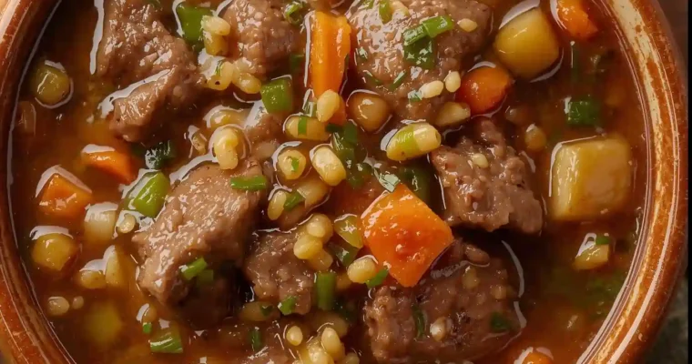an image of a beef barley soup